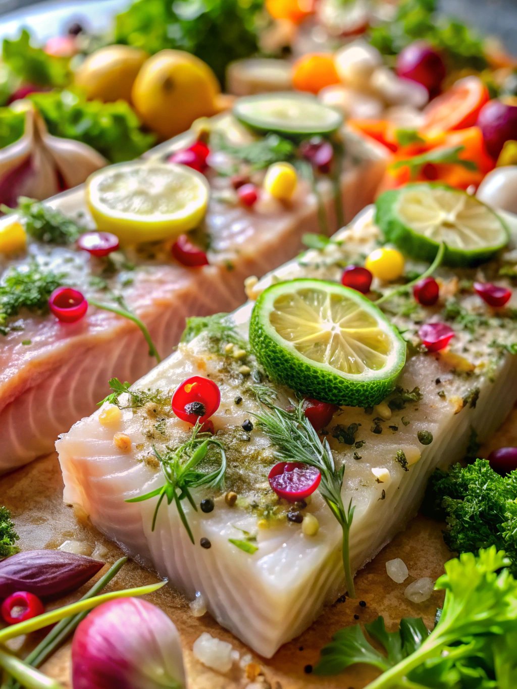 Ingrédients pour terrine au poisson