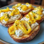Bruschetta poivron jaune roti