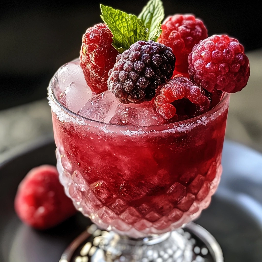 Mocktail glacé aux fruits rouges