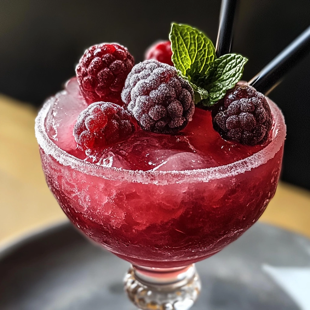 Mocktail glacé aux fruits rouges