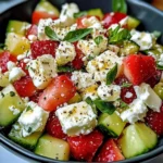 Salade Grecque aux Fraises et Feta
