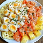 Salade de pâtes au surimi et œufs durs
