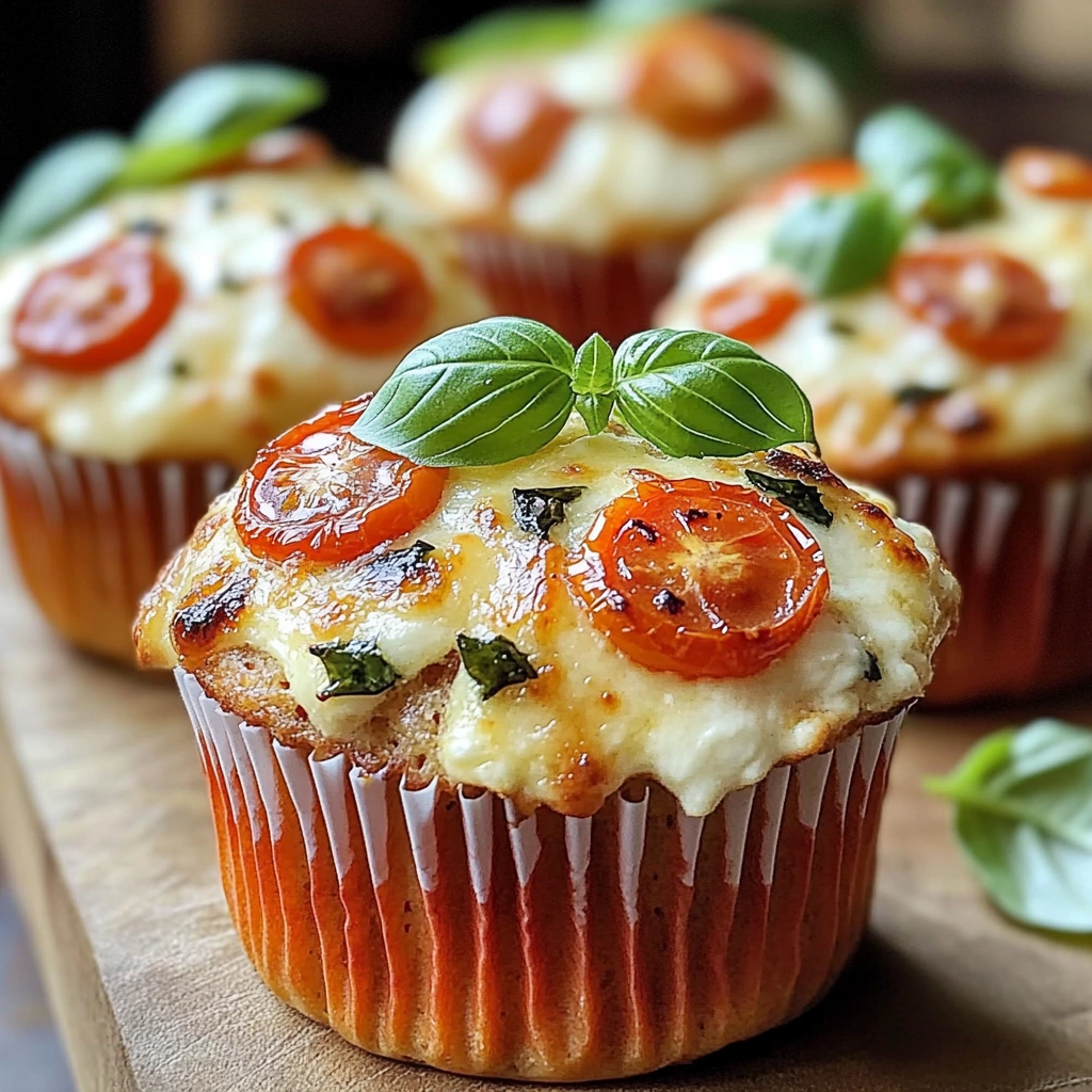 Muffins tomate mozzarella et basilic
