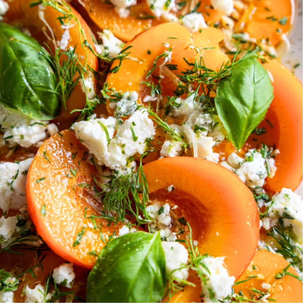 Salade Abricots, Fenouil, Feta & Basilic
