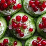 Salade Groseilles, Concombre, Fromage Blanc & Aneth