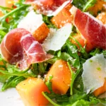 Salade Melon, Jambon Cru, Roquette & Parmesan