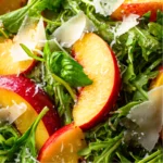 Salade Nectarines, Roquette, Parmesan & Basilic