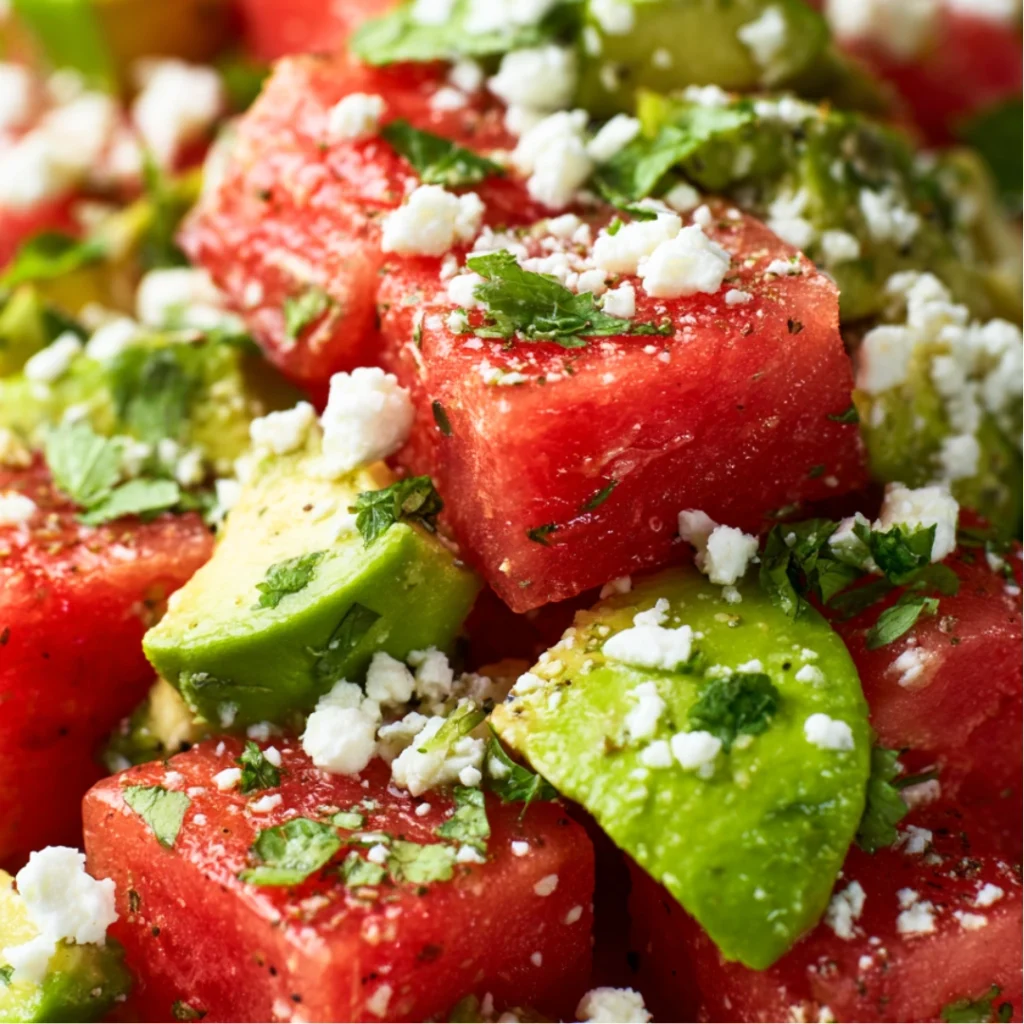 Salade Pastèque, Avocat, Feta & Citron Vert