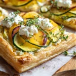 Tarte Fine aux Courgettes, Ricotta & Pêches