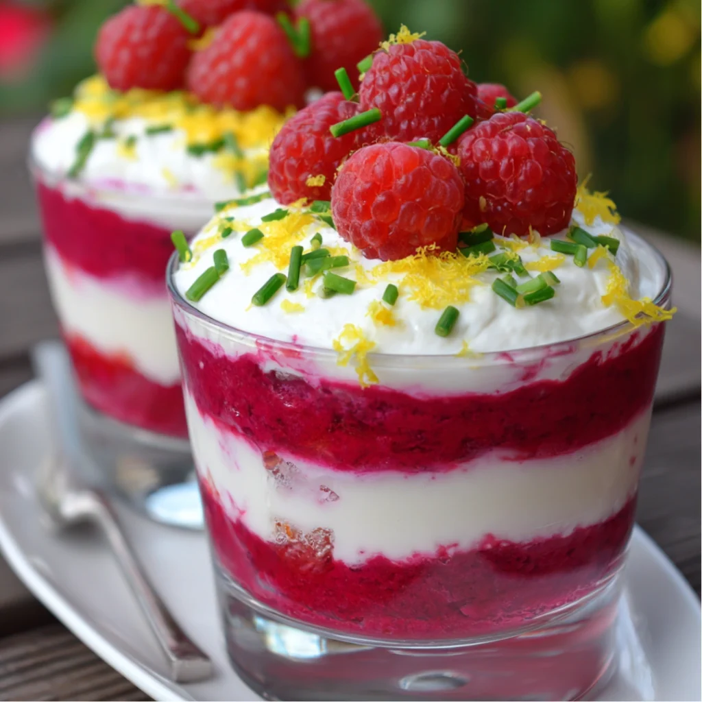 Verrines de Betterave, Framboise & Fromage frais